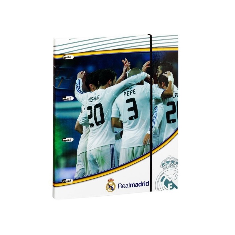 Real Madrid A4 Cardboard Ring Binder With 80 Refill Sheets -2PK