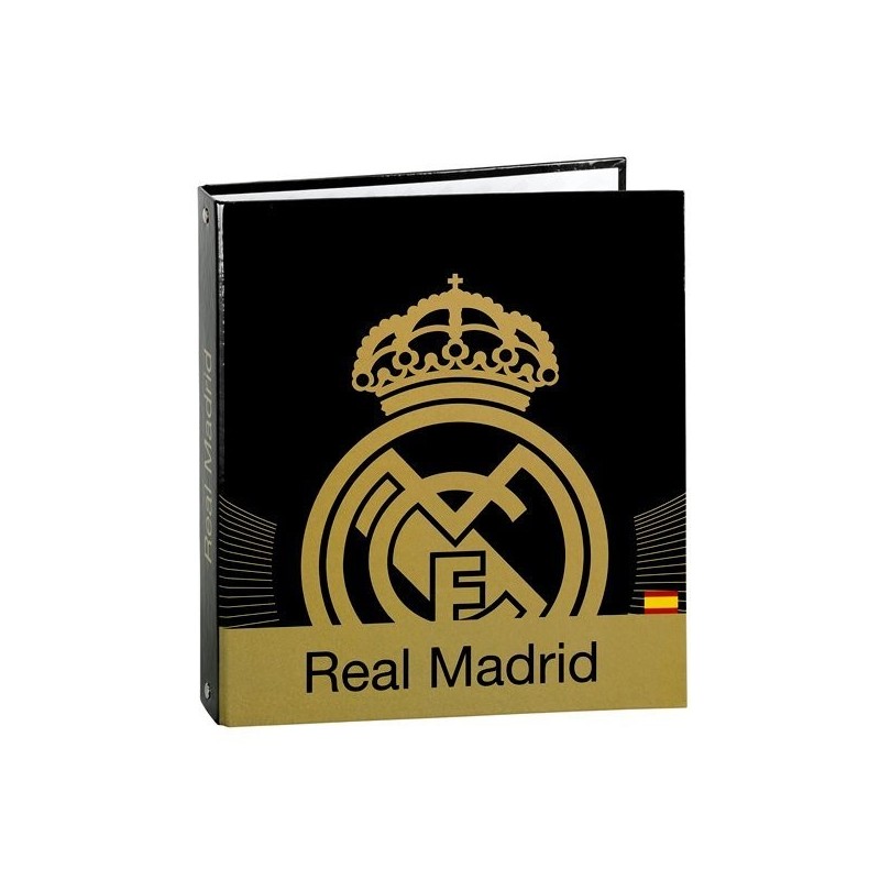 Real Madrid Gold A5 Cardboard Ring Binder - 2PK