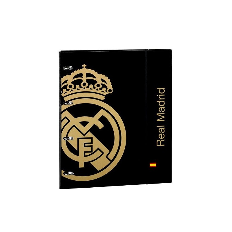 Real Madrid Gold A4 Ring Binder 80 Refill Sheets - 2PK
