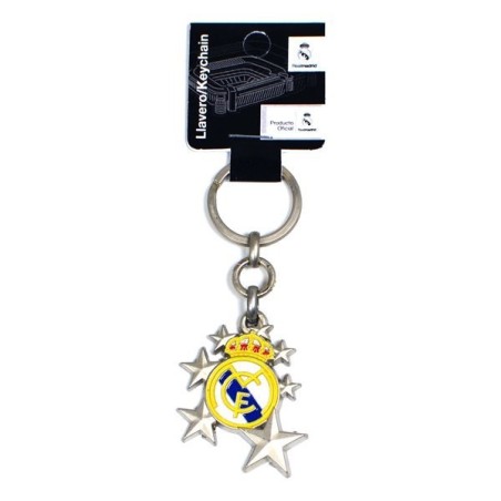 Real Madrid Crest Keyring - Star