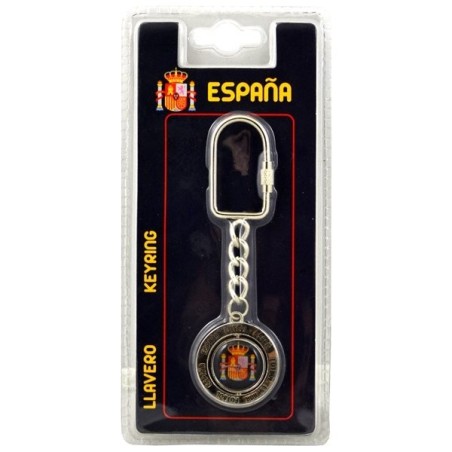 Spain Crest Spinner Keyring