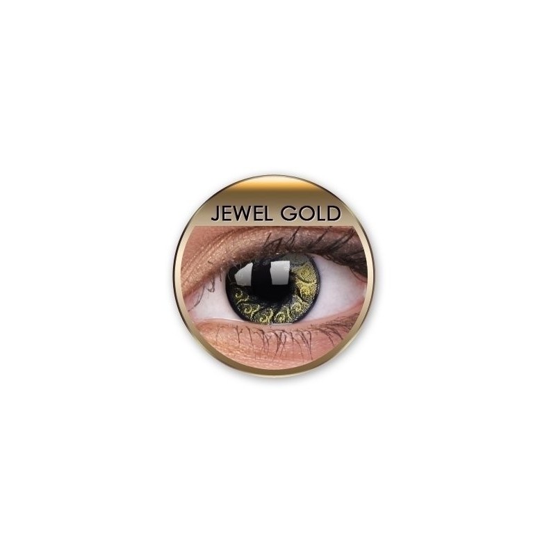 Stars & Jewels Jewel Gold Crazy Coloured Contact Lenses (90 Day)