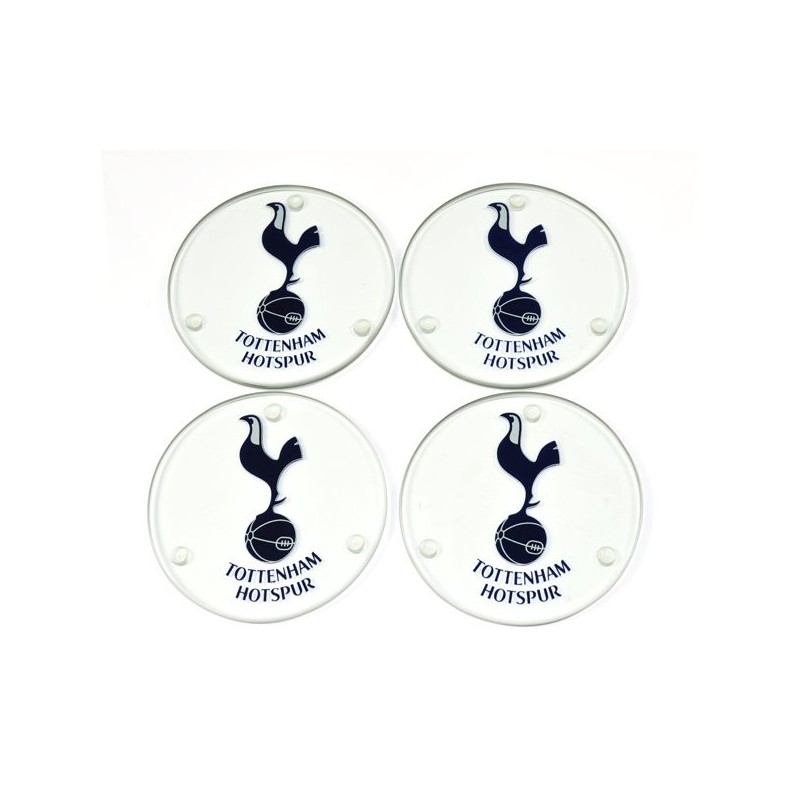 Tottenham Round Glass Coasters - 4PK
