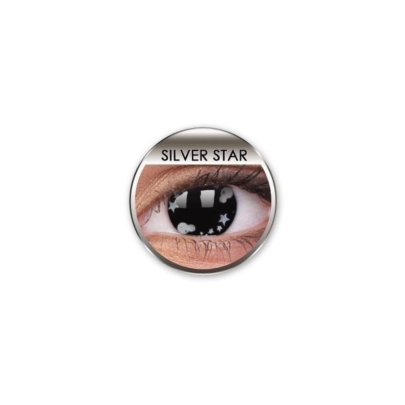 Stars & Jewels Silver Star Crazy Coloured Contact Lenses (90 Day)