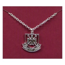 West Ham Silver Plated Crest Pendant/Chain