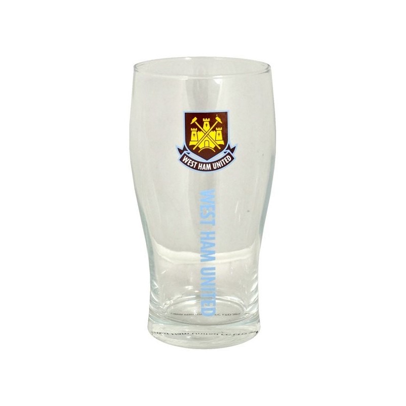 West Ham Wordmark Crest Pint Glass