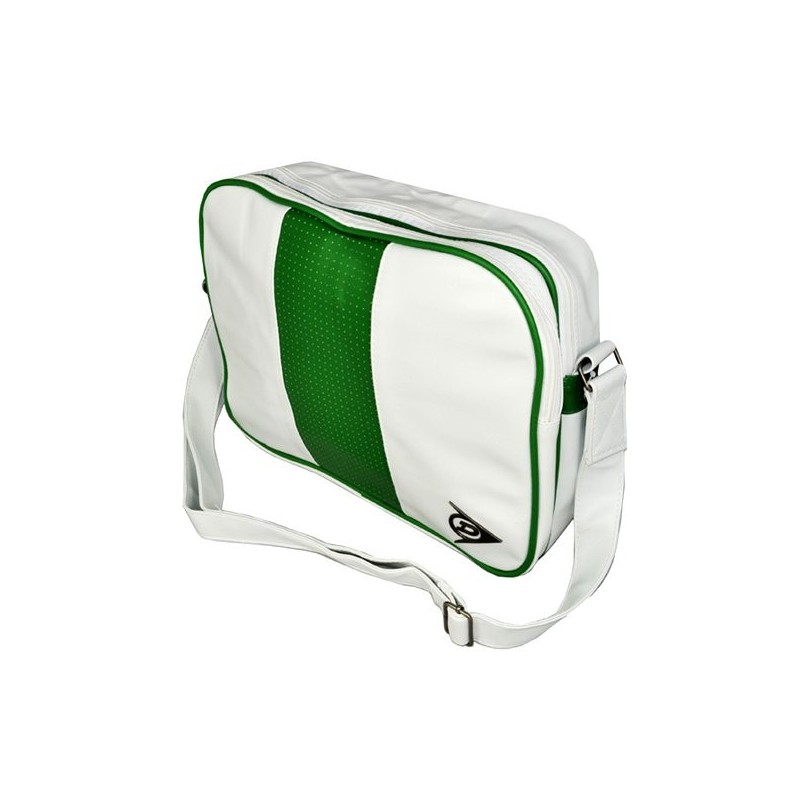 Dunlop Double Zipper Shoulder Bag - White/Green