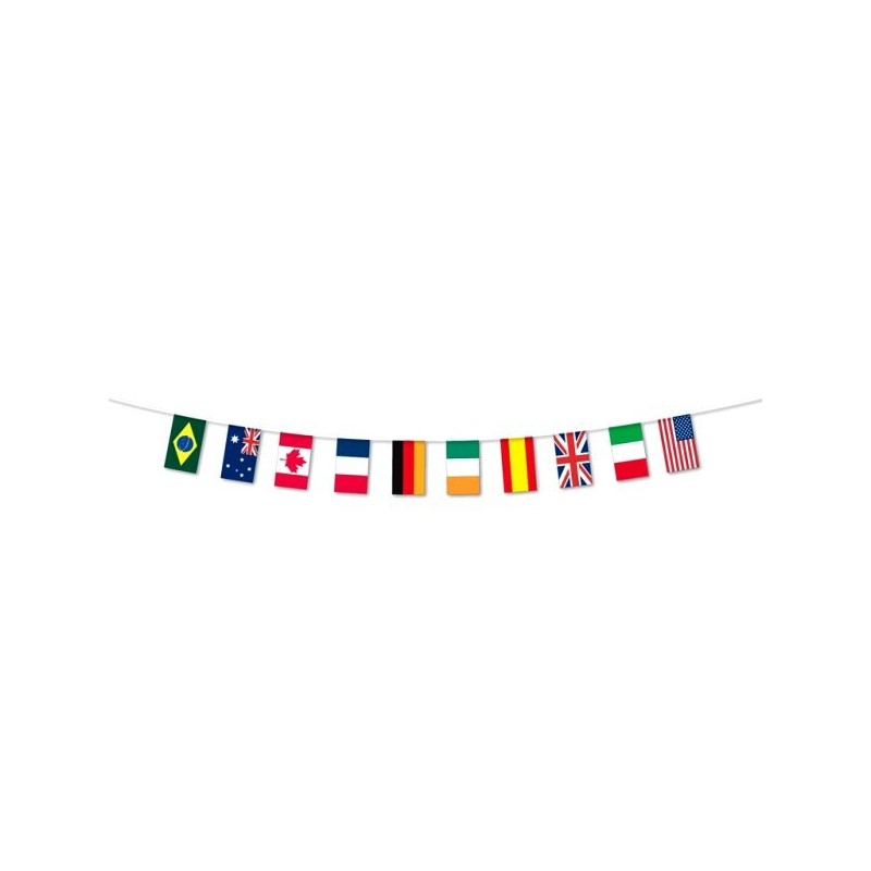10 Countries Flag Bunting (20M)