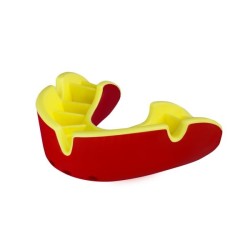 Opro Shield Adult Silver Mouthguard - Red / Yellow