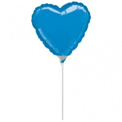 Anagram 4 Inch Heart Foil Balloon - Blue