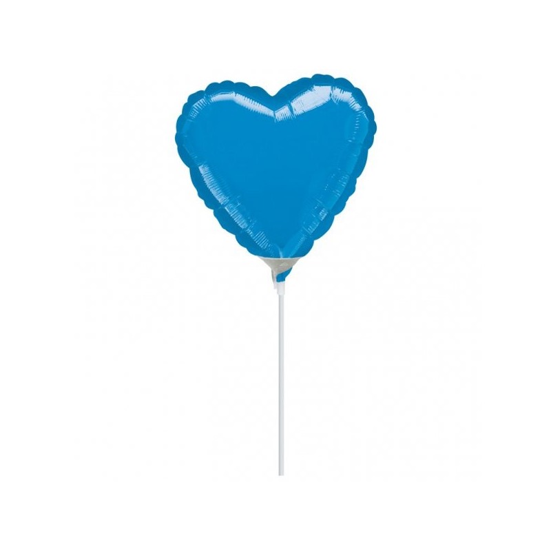 Anagram 4 Inch Heart Foil Balloon - Blue