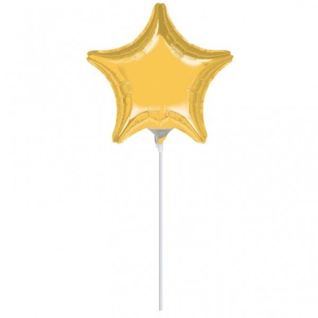 Anagram 4 Inch Star Foil Balloon - Gold