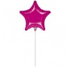 Anagram 4 Inch Star Foil Balloon - Fuchsia