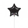 Anagram 4 Inch Star Foil Balloon - Black