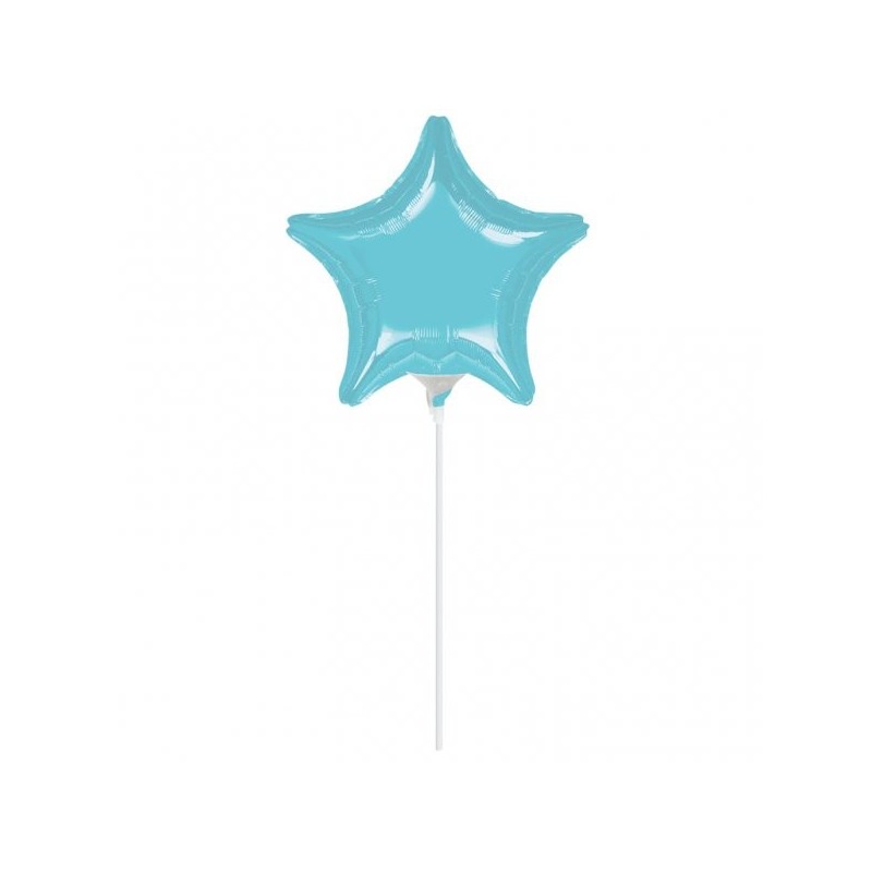 Anagram 4 Inch Star Foil Balloon - Pastel Blue