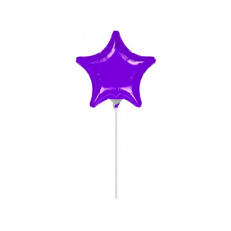 Anagram 4 Inch Star Foil Balloon - Purple