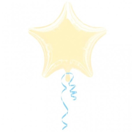 Anagram 4 Inch Star Foil Balloon - Ivory