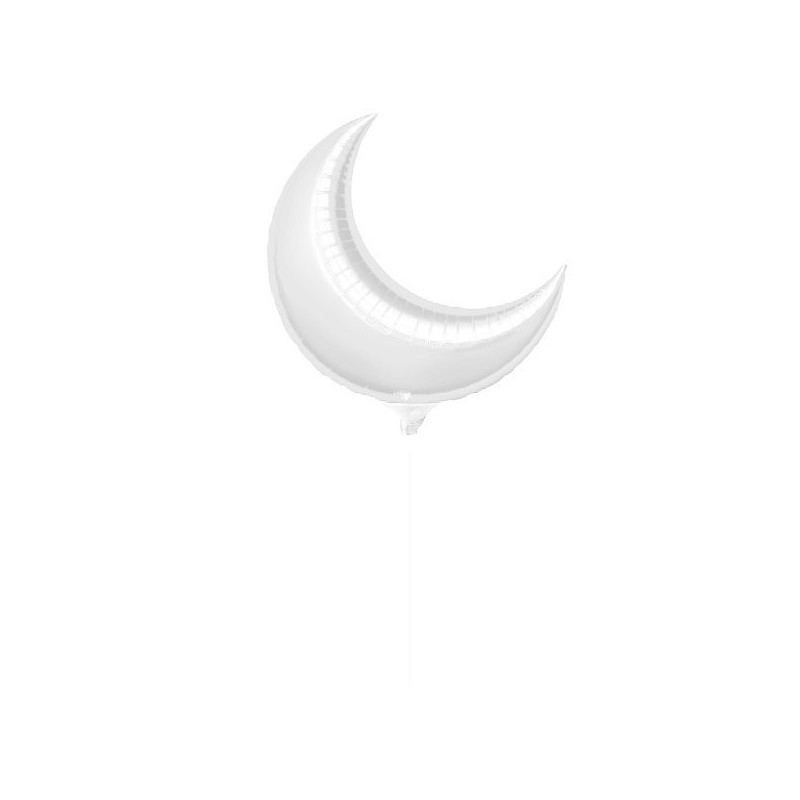 Anagram 10 Inch Crescent Foil Balloon - Silver