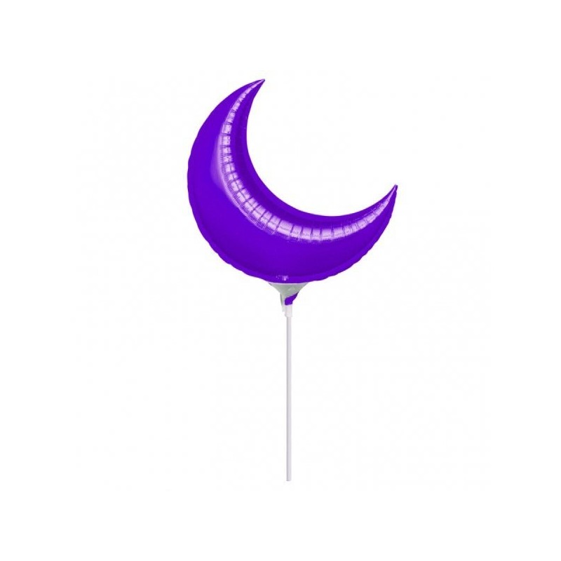 Anagram 10 Inch Crescent Foil Balloon - Purple