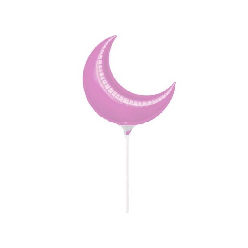Anagram 10 Inch Crescent Foil Balloon - Pastel Pink