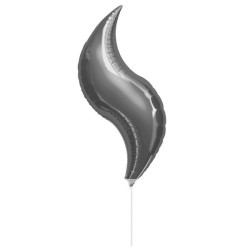 Anagram 15 Inch Curve Foil Balloon - Black