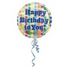 Anagram 18 Inch Circle Foil Balloon - Funky Flowers Birthday
