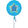 Anagram 18 Inch Circle Foil Balloon - Blue Stars 4 Holo