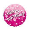 Anagram 18 Inch Holo Everts Foil Balloon - Birthday Pink
