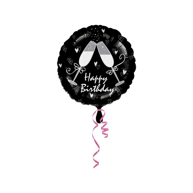 Anagram 18 Inch Magicolor Foil Balloon - Happy Birthday Toast