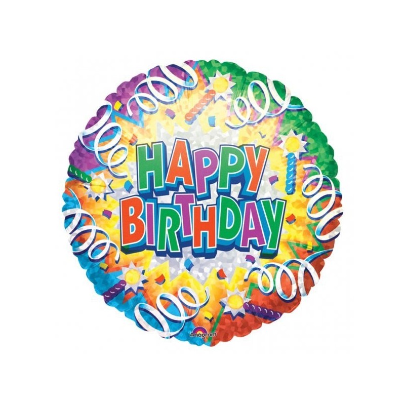 Anagram 18 Inch Met Foil Balloon - Birthday Explosion Happy Birthday