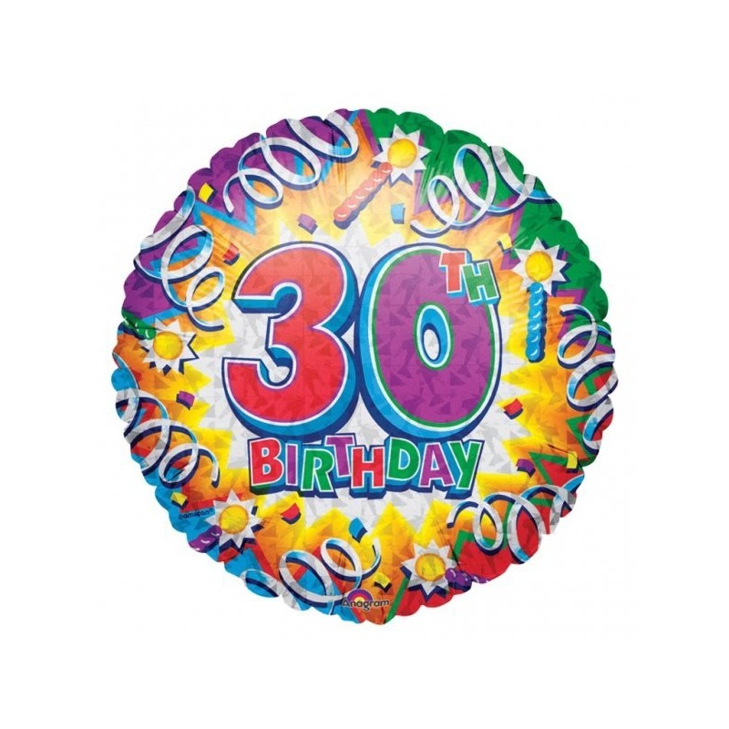 Anagram 18 Inch Met Foil Balloon - Birthday Explosion 30