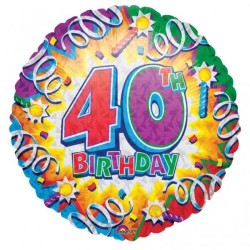 Anagram 18 Inch Met Foil Balloon - Birthday Explosion 40