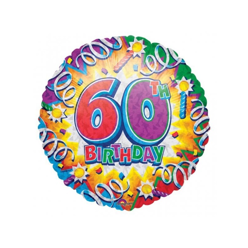 Anagram 18 Inch Met Foil Balloon - Birthday Explosion 60