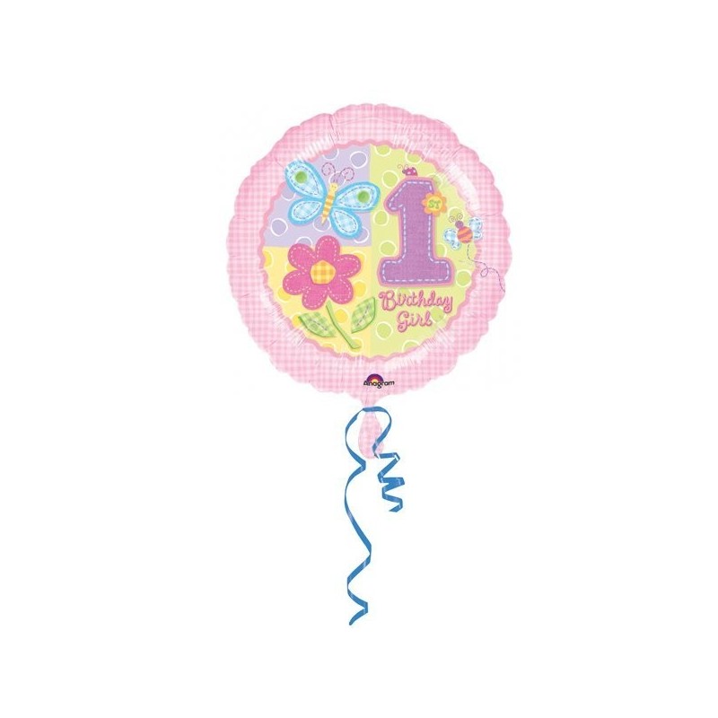 Anagram 18 Inch Circle Foil Balloon - Hugs & Stitch Girl