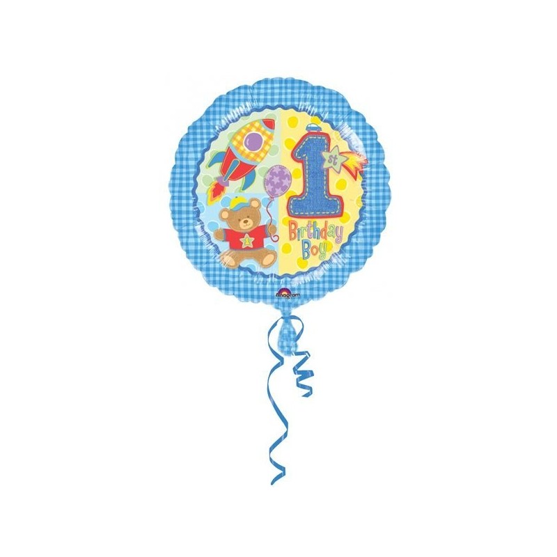 Anagram 18 Inch Circle Foil Balloon - Hugs & Stitch Boy