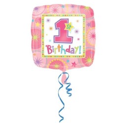 Anagram 18 Inch Circle Foil Balloon - One - Derful Birthday Girl