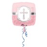 Anagram 18 Inch Square Foil Balloon - Communion Blessings Pink