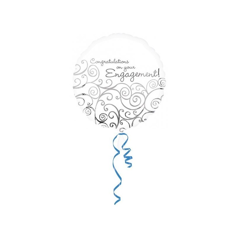Anagram 18 Inch Circle Foil Balloon - Engagement Congratulations