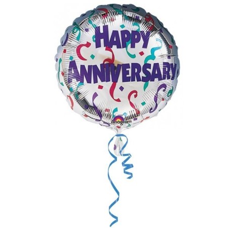 Anagram 18 Inch Circle Foil Balloon - Anniversary Celebrations