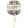 Anagram 18 Inch Circle Foil Balloon - Happy Anniversary Damask