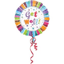 Anagram 18 Inch Circle Foil Balloon - Get Well