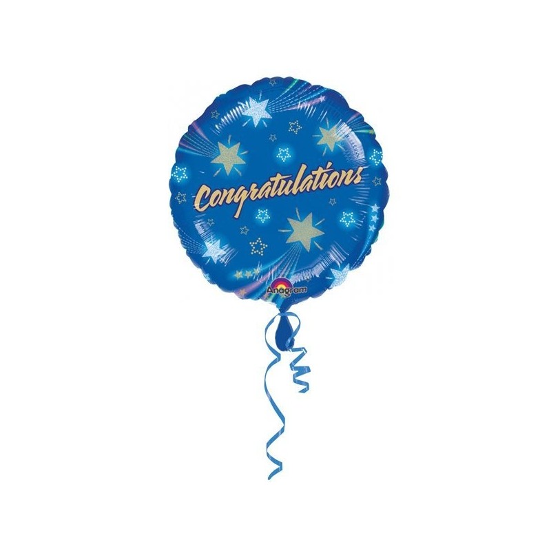 Anagram 18 Inch Circle Foil Balloon - Shooting Star Congratulations