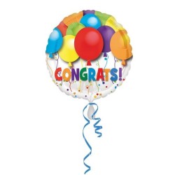 Anagram 18 Inch Circle Foil Balloon - Bold Congratulations