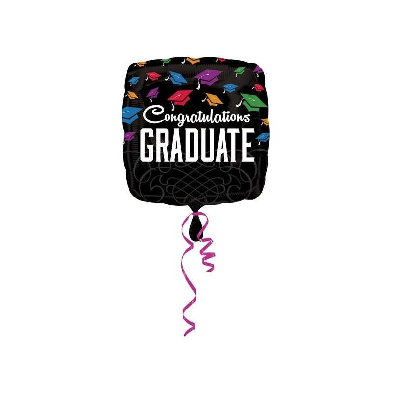 Anagram 18 Inch Square Foil Balloon - Congrats Graduate