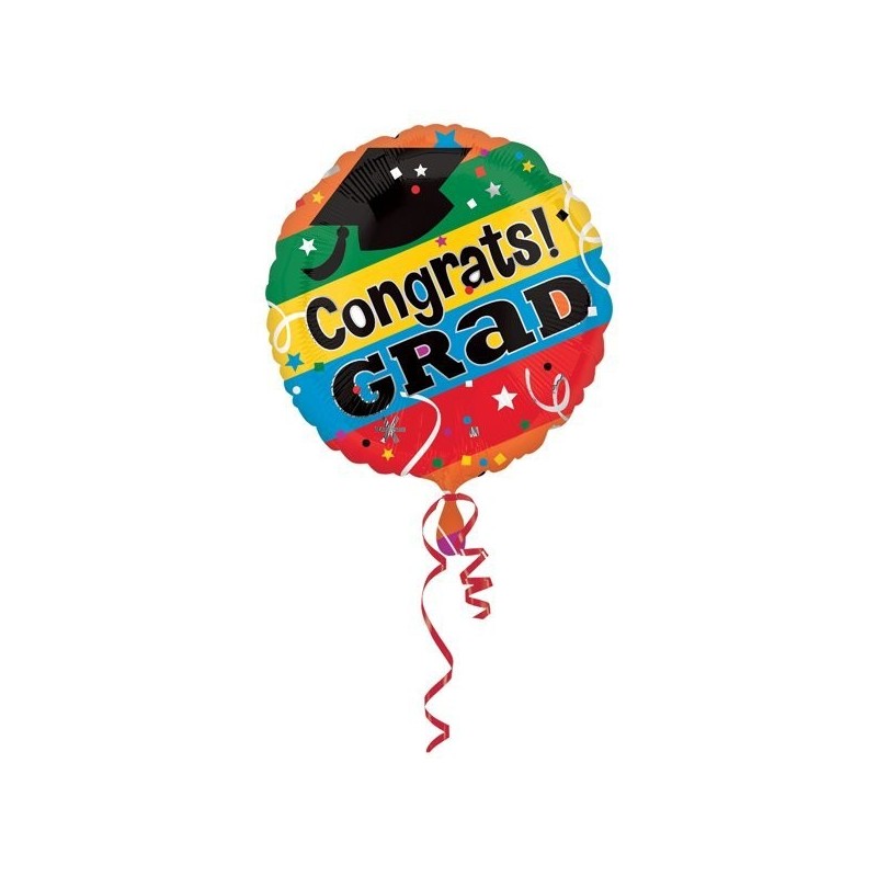 Anagram 18 Inch Circle Foil Balloon - Congrats Graduate