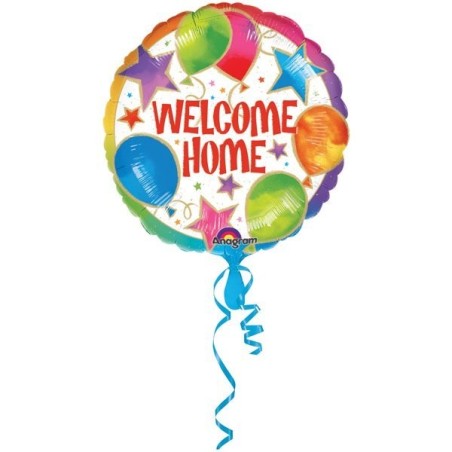 Anagram 18 Inch Circle Foil Balloon - Welcome Home Celebrations