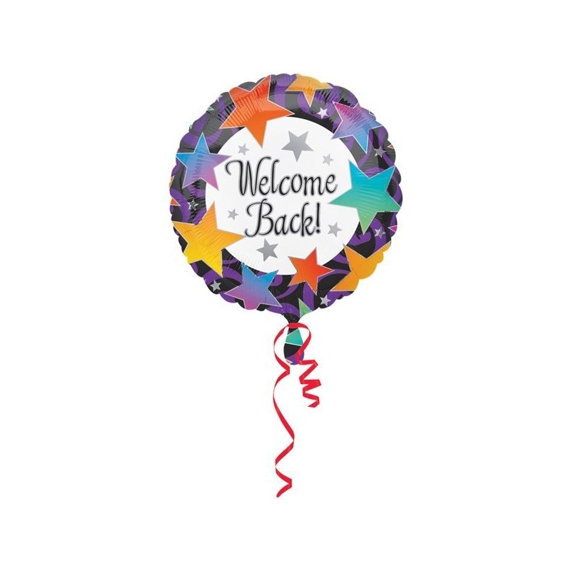 Anagram 18 Inch Circle Foil Balloon - Welcome Back Stars