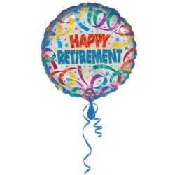 Anagram 18 Inch Circle Met Foil Balloon - Party Streamer Retirement