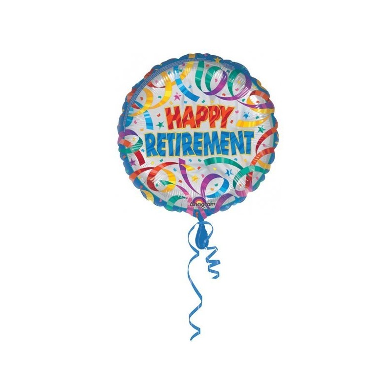 Anagram 18 Inch Circle Met Foil Balloon - Party Streamer Retirement