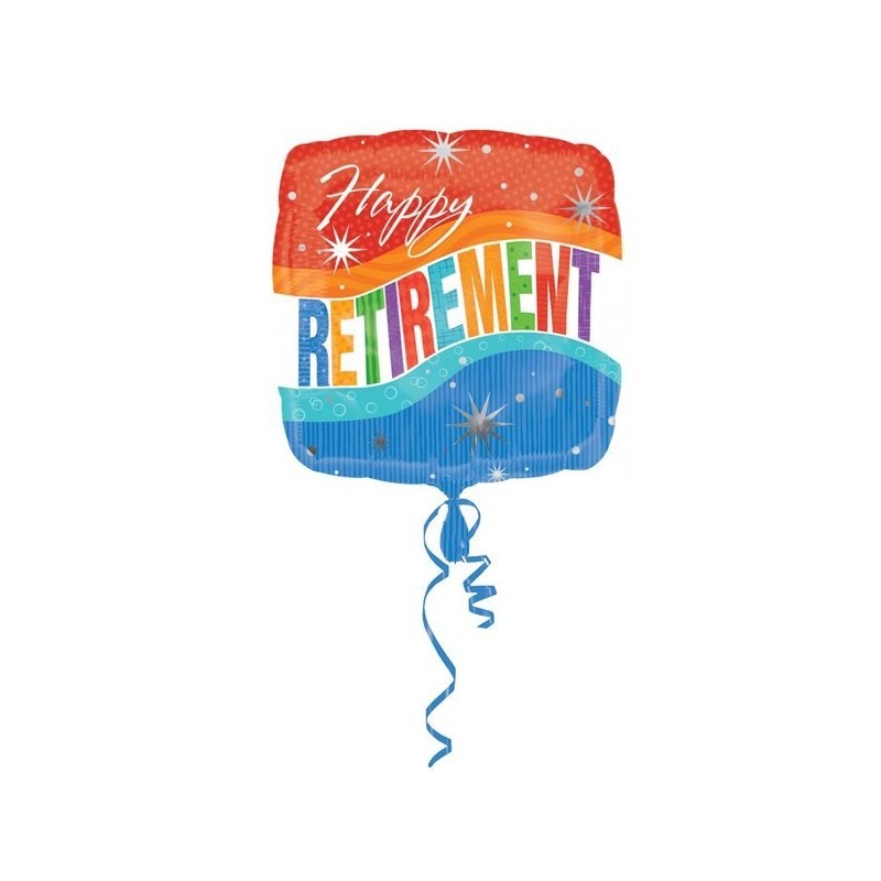 Anagram 18 Inch Circle Foil Balloon - Happy Retirement Sparkle